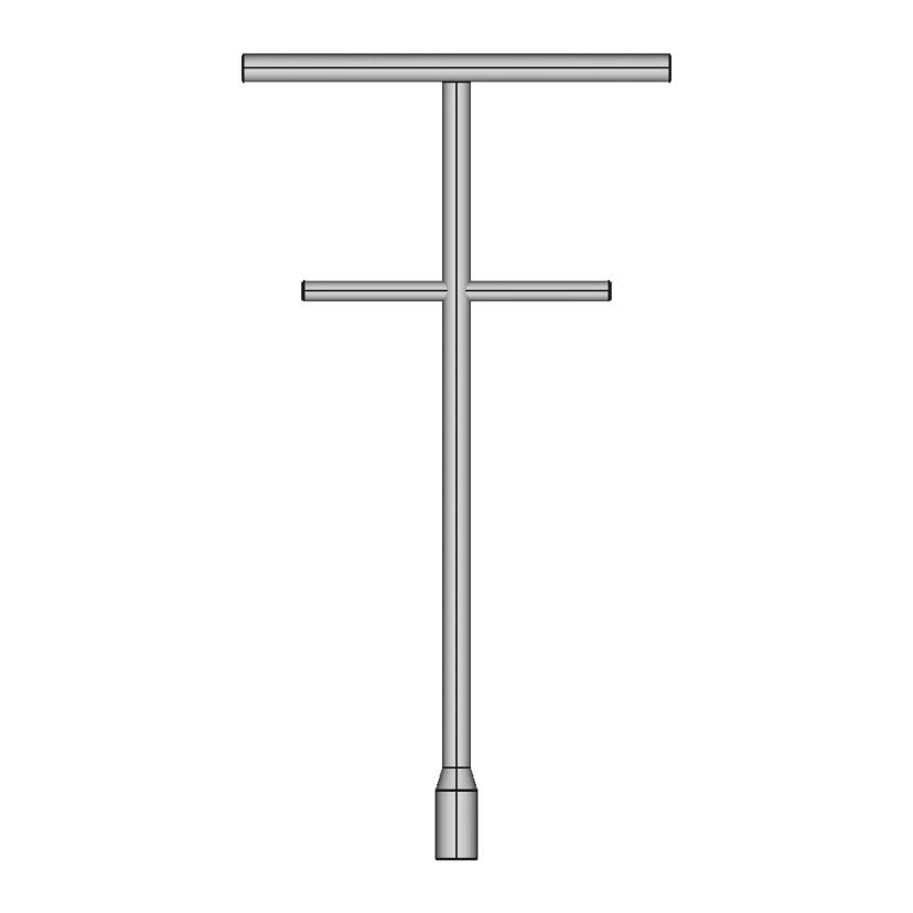 T Handle Socket Wrench 1 | Industrial CAD Design