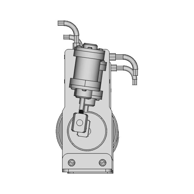 Single Cylinder Oscillating Steam Engine 7 | CAD Model for Energy Systems