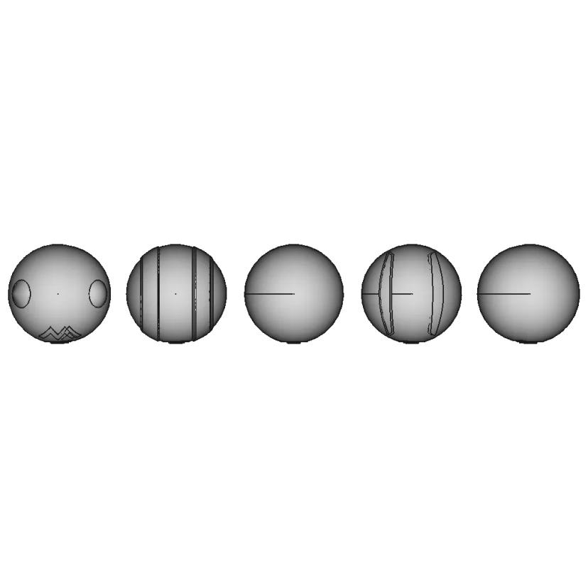 Pokeball Variants 1 | Industrial CAD Design