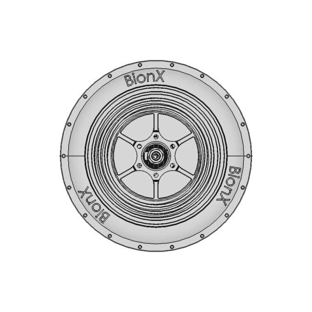 Ebike Bionx G1 350 Rear Hub Motor 1 | CAD Model for Energy Systems