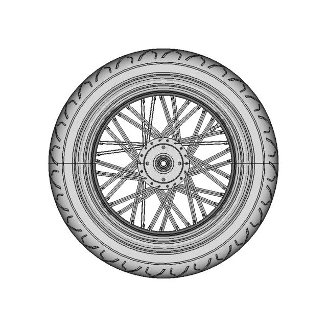 Motorcycle Wheel 90 90 17 1 | CAD Model for Energy Systems