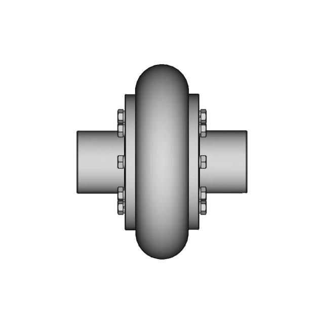 Elastic Coupling With Toroidal Shell With Torque Transmission | CAD Model for Energy Systems