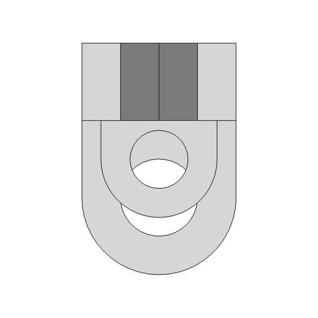 V Support Bracket With Rounded Base And Mounting | Industrial CAD Design