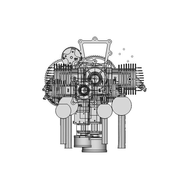 Dle120 Engine 3D Printed Starter 1 | CAD Model for Energy Systems