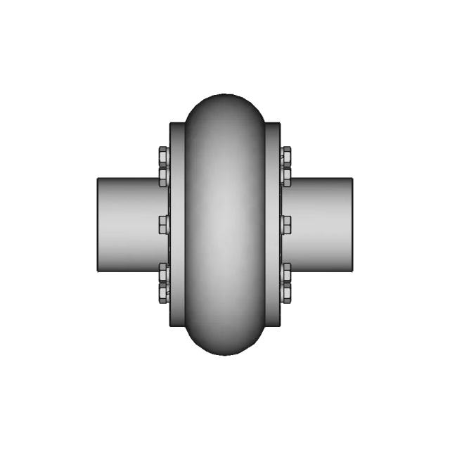 Elastic Coupling With Toroidal Shell 9 | CAD Model for Energy Systems
