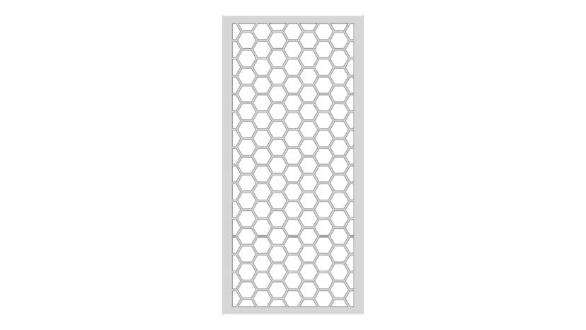 honeycomb panel with insert edge solid high triangle count