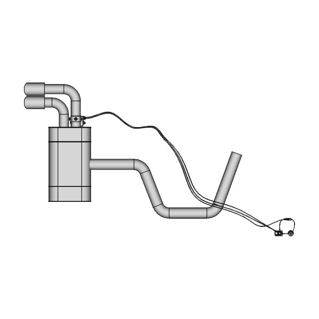 Dual Elbow Pipe With Flanged Base And Vertical Outlet 1 | 3D CAD Engineering Model