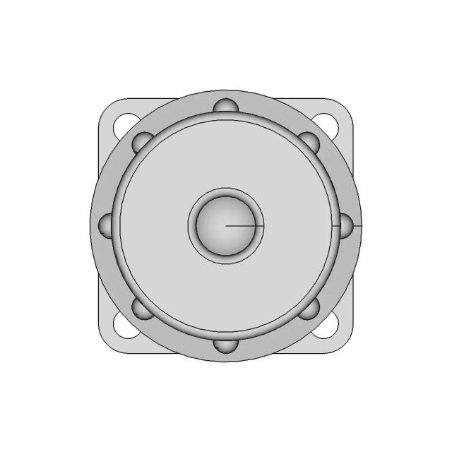 Banebots Compliant Wheel 4X0 8 Hub Mount T81 30A Green | 3D CAD Engineering Model