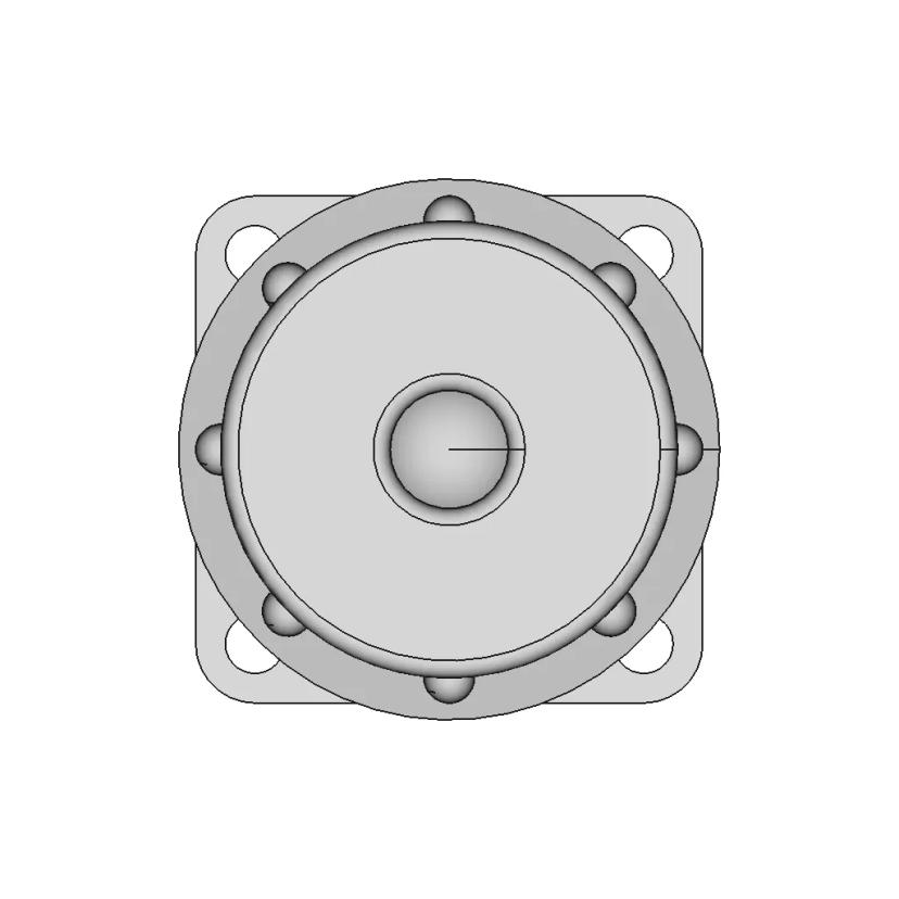 Banebots Compliant Wheel 4X0 8 Hub Mount T81 30A Green | 3D CAD Engineering Model