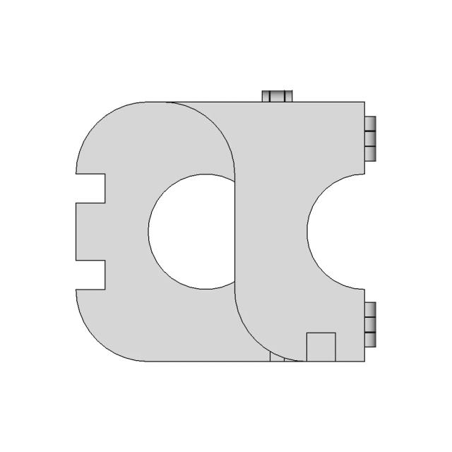 Compact Rounded Bracket With Mounting Hole And Notched Support 1 | 3D CAD Engineering Model
