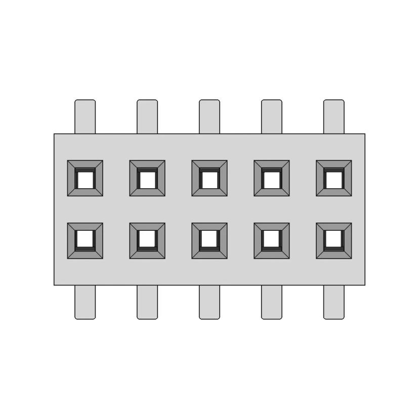 Female Pin Header Connector 1 | 3D CAD Engineering Model