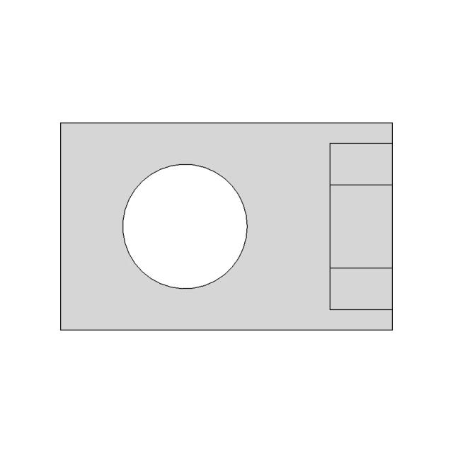 Dual-Hole Mounting Bracket with Reinforced Support for Mechanical Assemblies