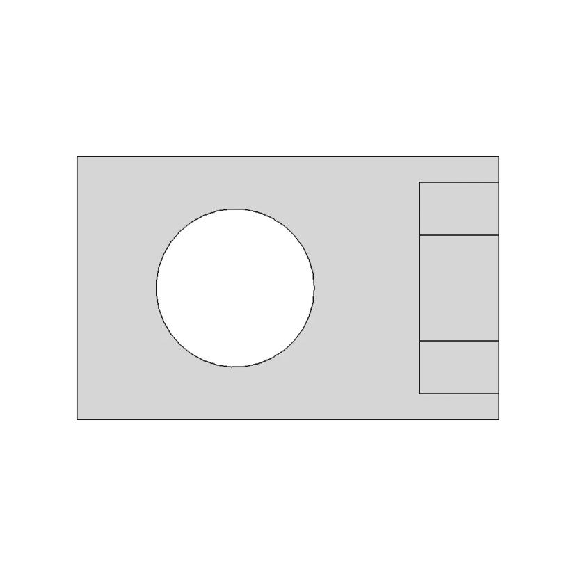 Dual-Hole Mounting Bracket with Reinforced Support for Mechanical Assemblies