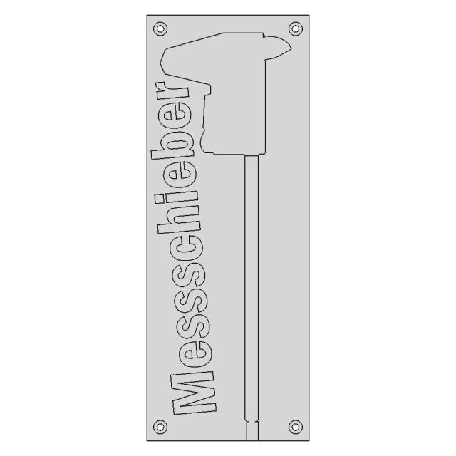 Detailed Name Plate CAD Model for Engineering Projects