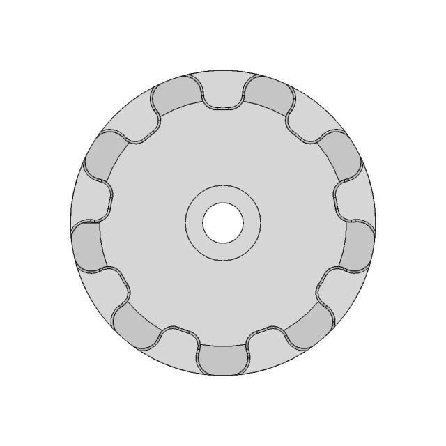 9 Tooth Track Sprocket for Motor Compatible with Pololu Tracks