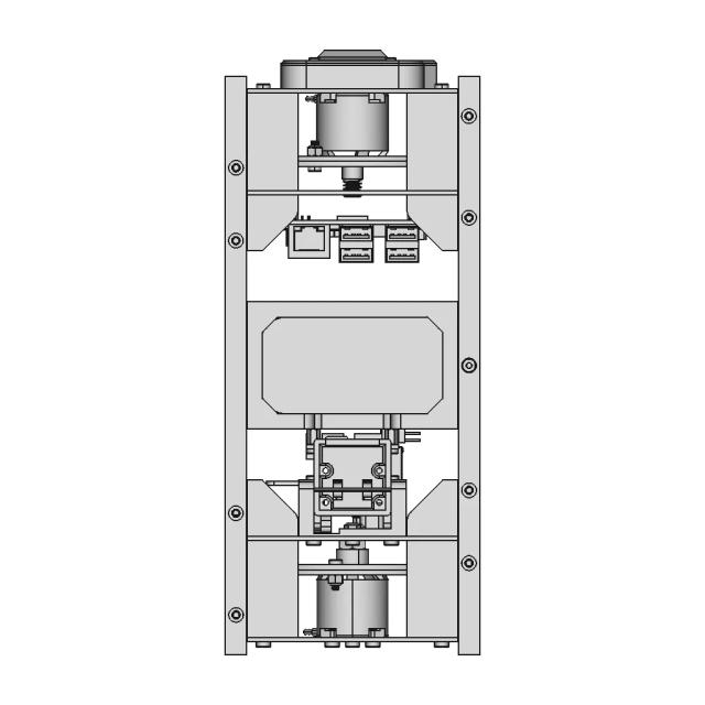 3U CubeSat Deployer with Motorized Door and Magnetic Clamp Mechanism
