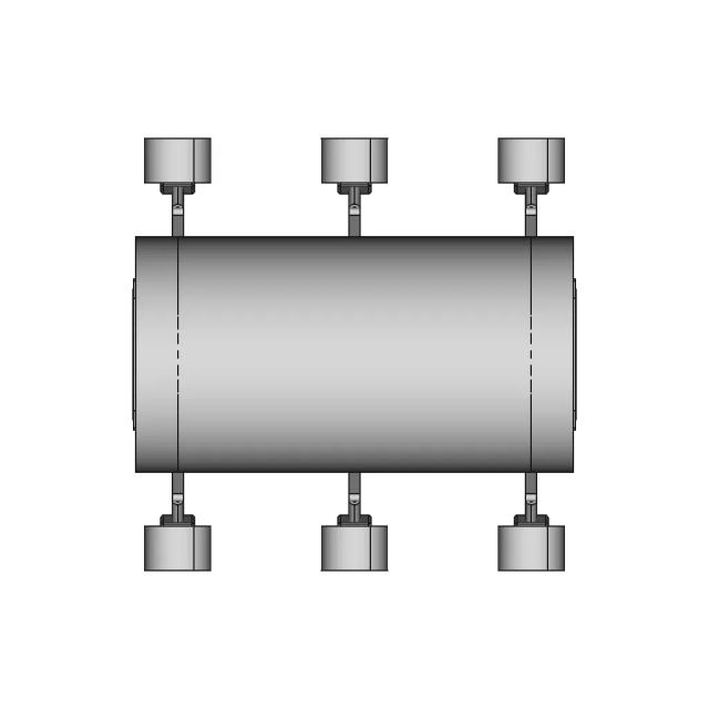 Aviation Dashboard Instrument Panel with Temperature and Speed Gauges
