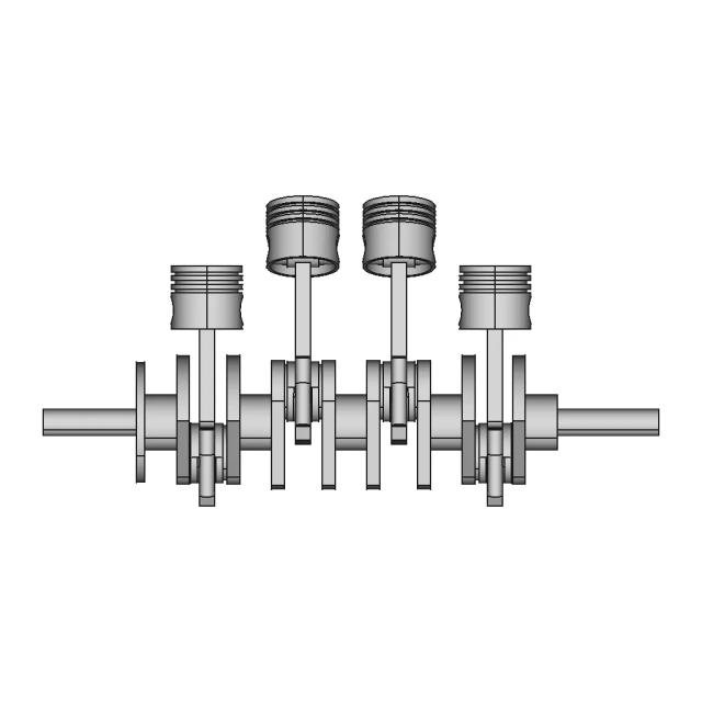 Piaggio CIAO 4P Cylinder Crankcase CAD Model