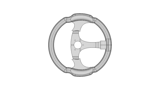 High-Strength Ergonomic Go-Kart Steering Wheel 