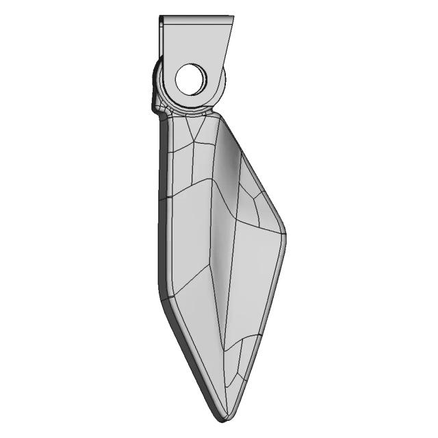 Sleek Foot Rest Peg CAD Model for Industrial Design