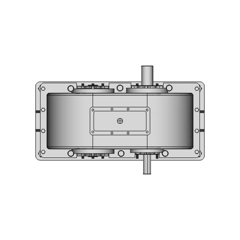 62mm Dual Switch IGBT Module 3D Model with Three Main Terminals
