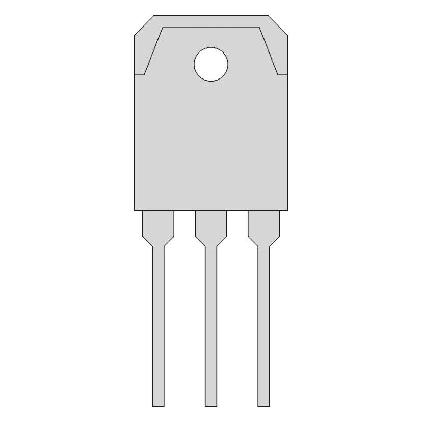 TO-3P 3-Pin Package for NPN, PNP, and MOSFET Transistors