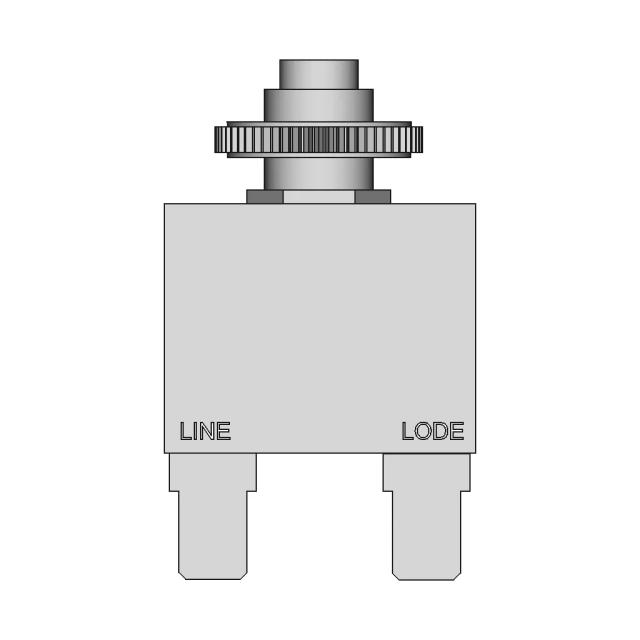 Push Button Reset Circuit Breaker with Spade Tab Connections 5A