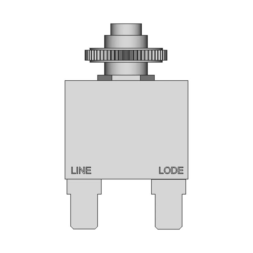 Push Button Reset Circuit Breaker with Spade Tab Connections 5A
