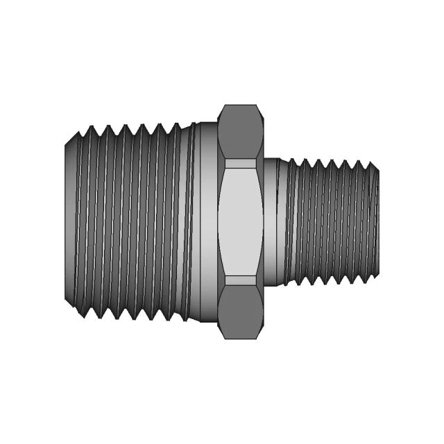 Brass Step Down Fitting with 1/2" to 1/4" Male NPT Threads