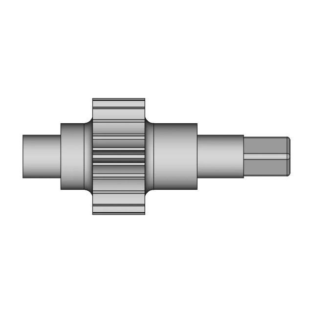 Precision Gear Shaft CAD Model for Mechanical Applications