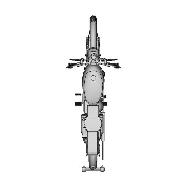 Detailed CAD Model of Royal Enfield Motorcycle with Classic Design