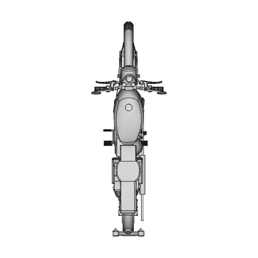 Detailed CAD Model of Royal Enfield Motorcycle with Classic Design