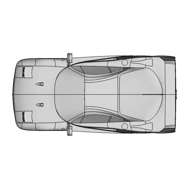 Ferrari F40 Detailed 3D Model Based on Original Blueprints