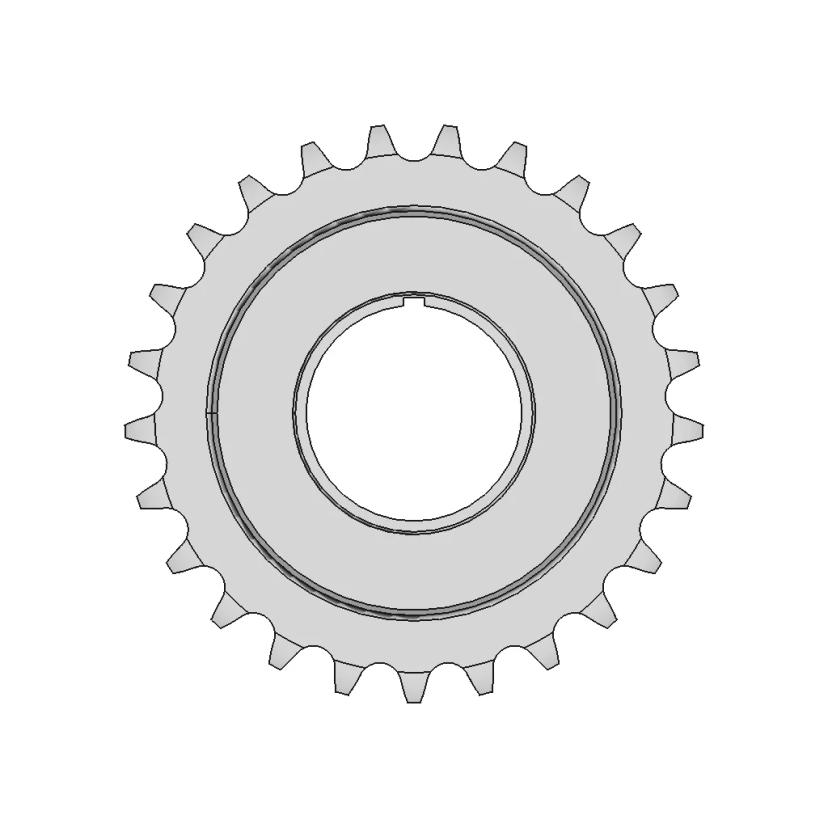 25 Teeth Spur Gear CAD Model for Mechanical Design