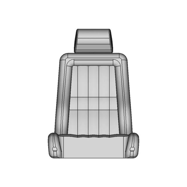 Bucket Seat with Side Bolsters CAD Model