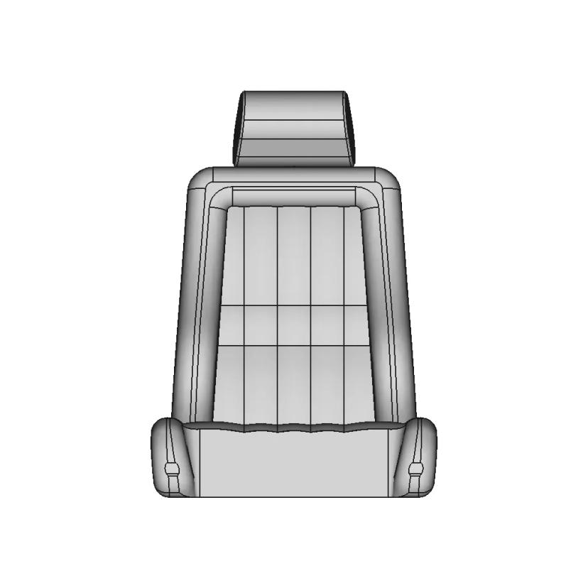 Bucket Seat with Side Bolsters CAD Model