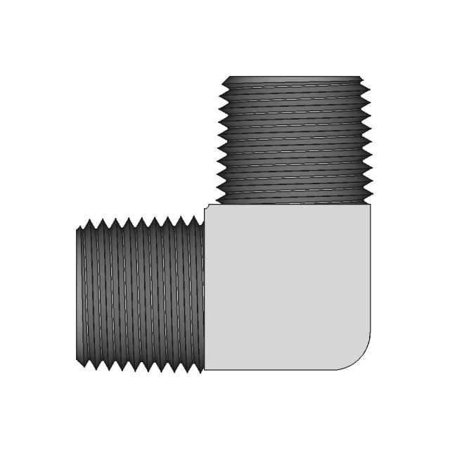 90 Degree Brass Elbow with 3/8" MNPT Threaded Ends