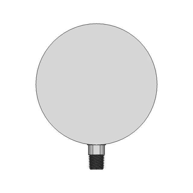 4-Inch Diameter 0-60 PSI Pressure Gauge with 1/4-Inch MNPT Bottom Connection, 304 Stainless Steel