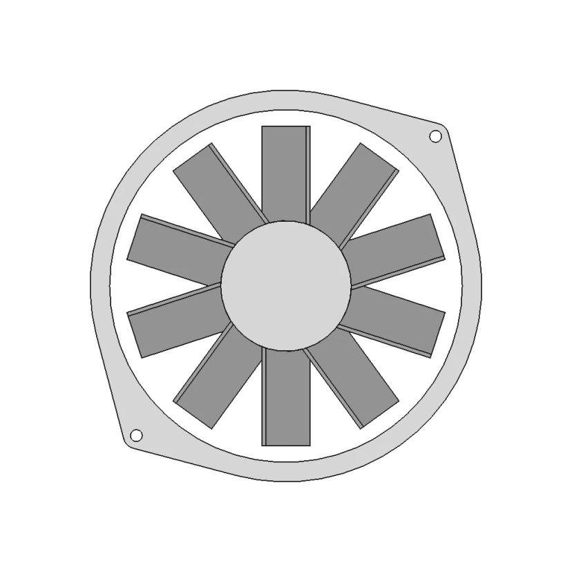150D Industrial Fan Model for Engineering Applications