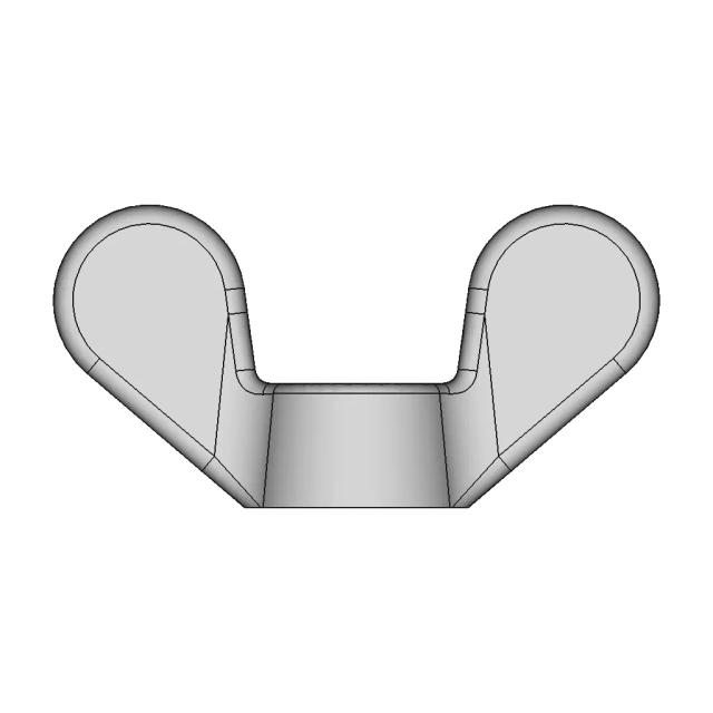M8 Flanged Nut with Precise Dimensions CAD Model