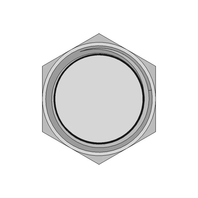 3/4 Inch Hex Brass Cap with 3/8 Inch MNPT and FNPT Threads