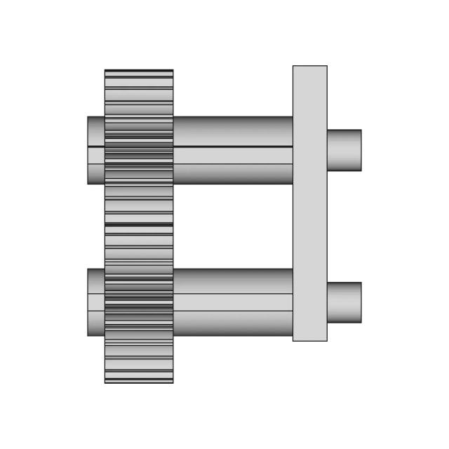 Simulated Spur Gear Model for Mechanical Applications