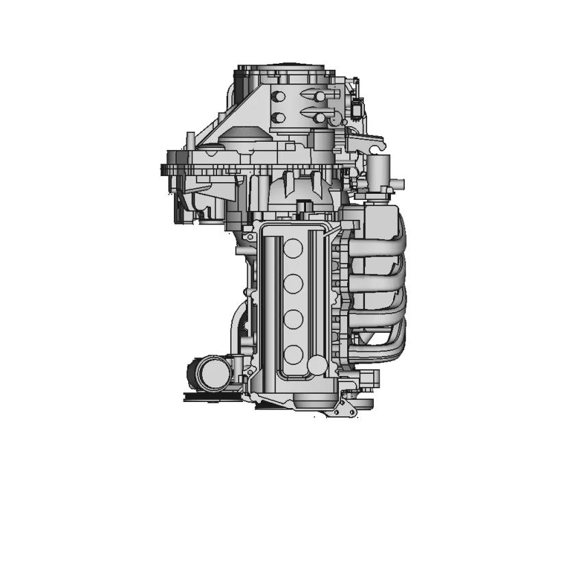 3D Model of Toyota 1NZ Engine