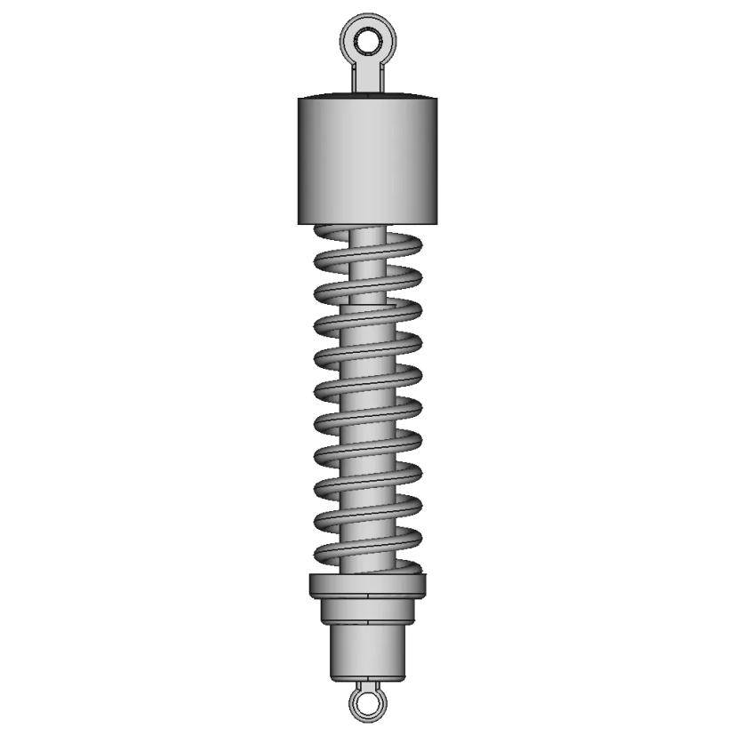 Motorcycle Suspension System with Coil Spring and Hydraulic Damper