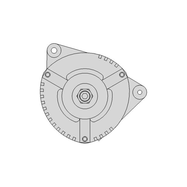 24V 75A Alternator CAD Model for Industrial Applications