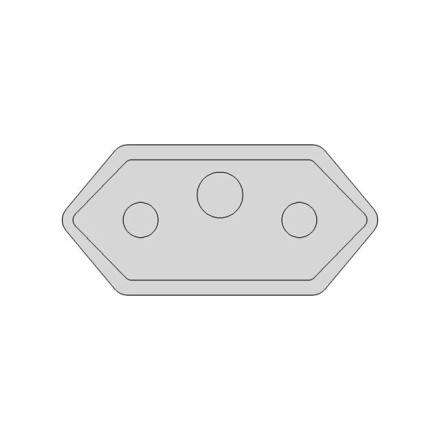 Outlet Cover with Phase, Neutral, and Earth Pins for Brazil