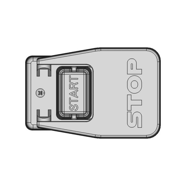 Knee Operated Paddle Switch CAD Model with Key Dimensions