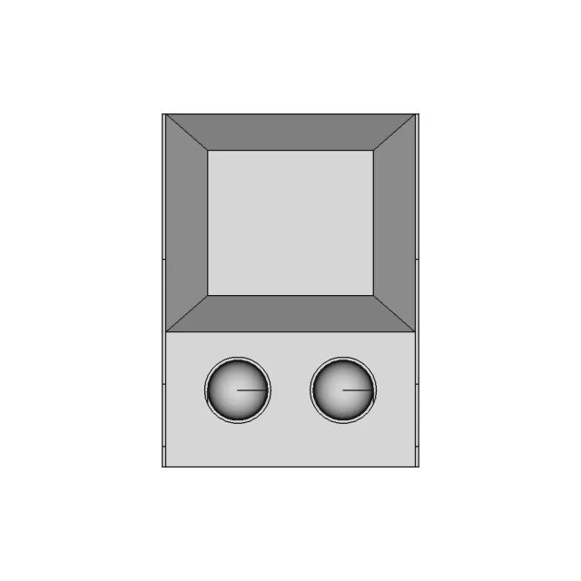 PB86-A2 Red and Green LED 8-Pin Momentary SPDT Square Push Button Switch