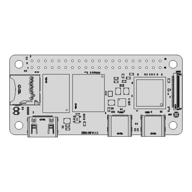 Orange Pi Zero 2W Board 3D Model with Accurate Dimensions