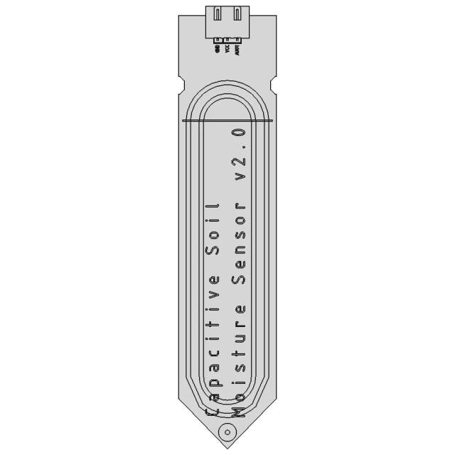 Capacitive Soil Moisture Sensor CAD Model for Engineering Applications